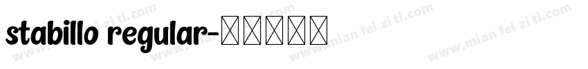 stabillo regular字体转换